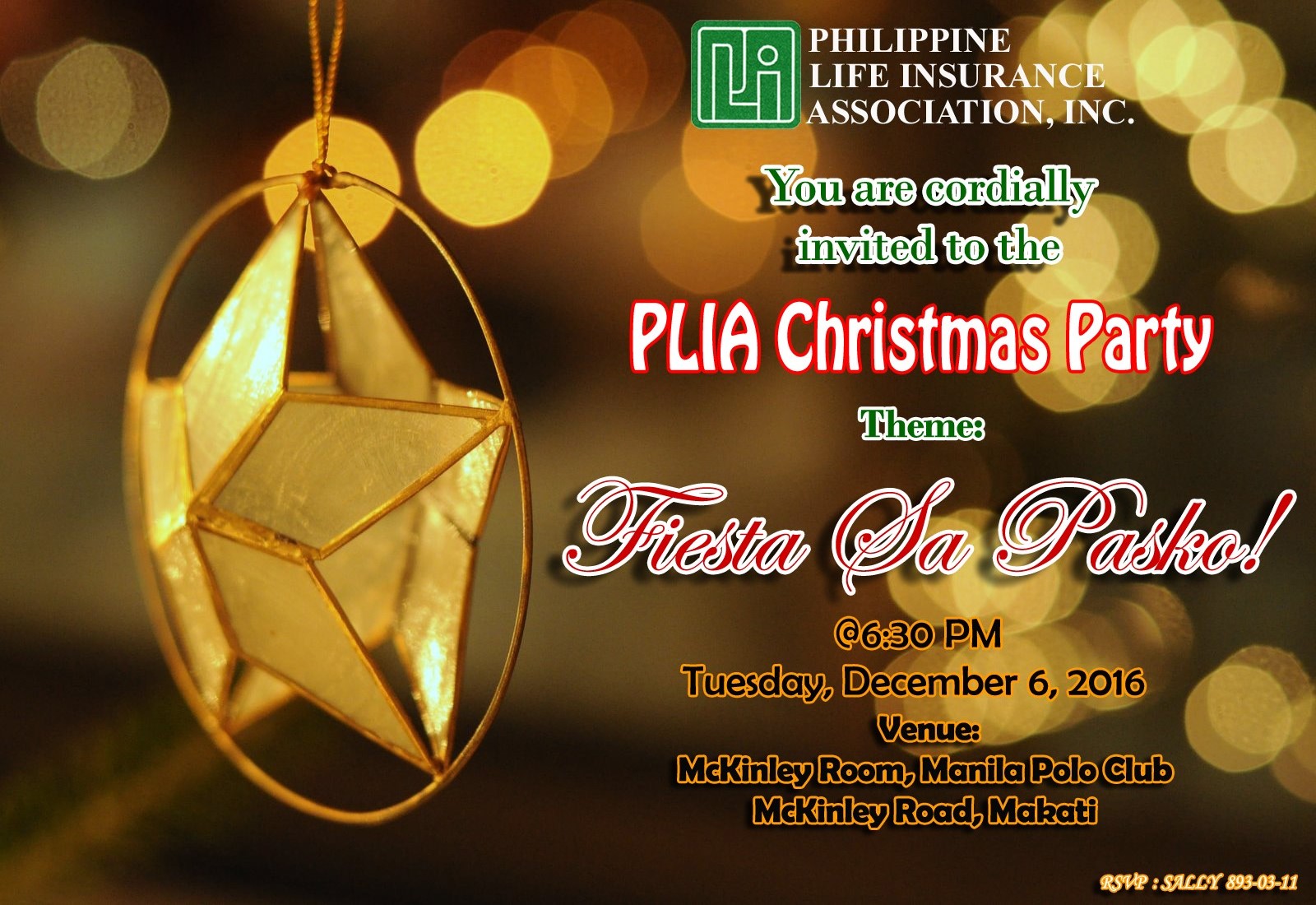 PLIA Christmas Party 2016